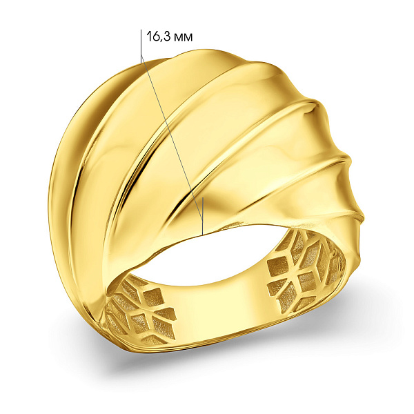 Масивна каблучка з жовтого золота Francelli (арт. 156203ж) – зображення 5