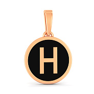 Золотой кулон Буква Н с эмалью (арт. 440965еч)