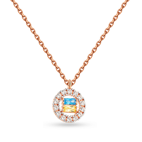 Кольє з червного золота з фіанітами (арт. 361241гж) – зображення 1