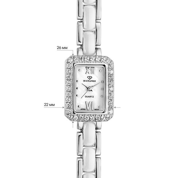 Серебряные часы с фианитами (арт. 7526/213пкмб) – изображение 3