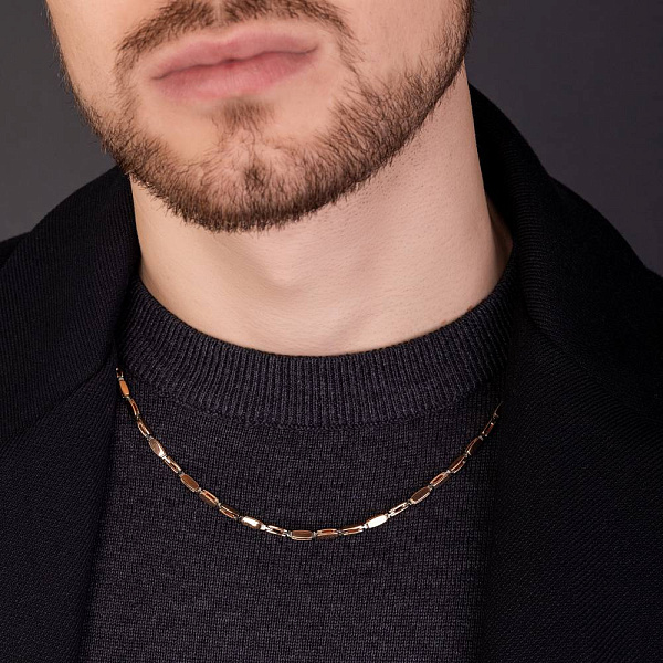 Золотий ланцюжок плетіння Фантазійне з діамантом (арт. цр400101Д) – зображення 3