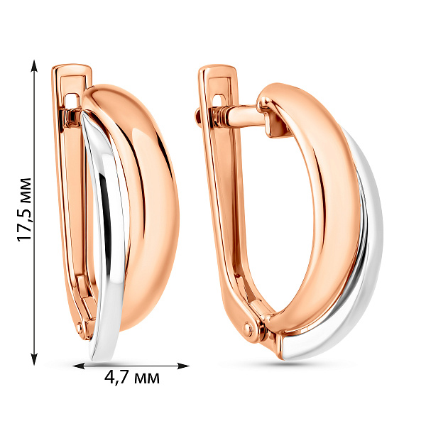 Золотые серьги без камней (арт. 110170) – изображение 4