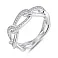 Серебряное кольцо с россыпью фианитов (арт. 7501/8222) – изображение 1