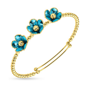 Фото Браслет Francelli Цветы из желтого золота (арт. 326198жг)