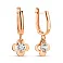 Золоті сережки-підвіски з фіанітами (арт. 109680) – зображення 1