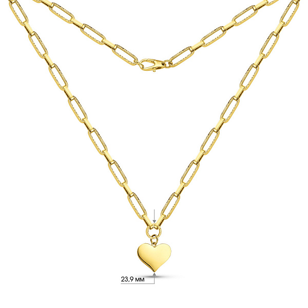 Колье из желтого золота Сердце (арт. 352833ж) – изображение 5