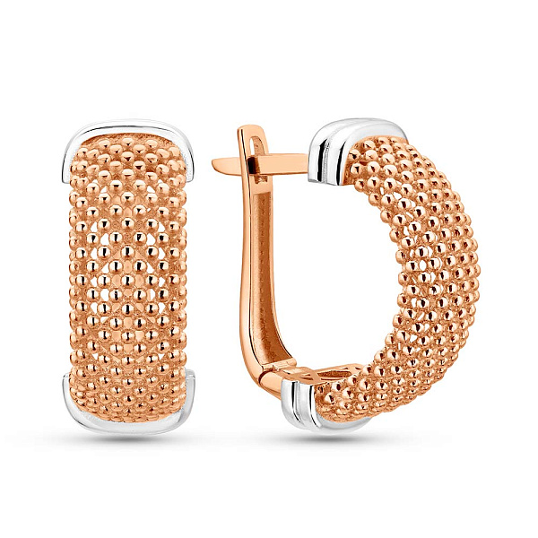 Серьги из красного золота с родированием (арт. 1092011р) – изображение 1