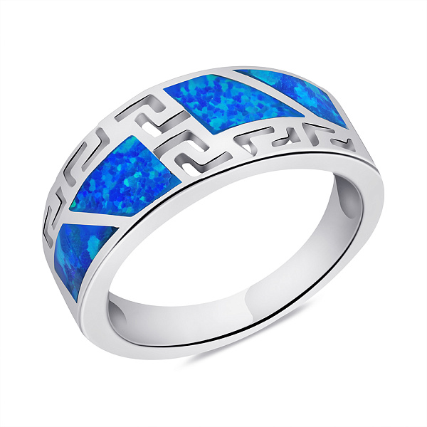Серебряное кольцо с опалом (арт. 7501/2872Пос) – изображение 1