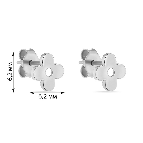 Пусеты из белого золота (арт. 107833б) – изображение 2