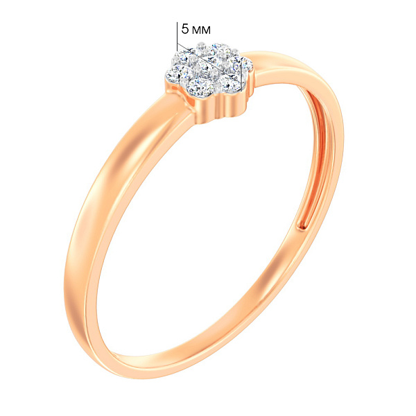 Золотое кольцо с бриллиантами (арт. К011548010) – изображение 4