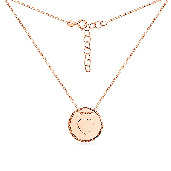 Колье из красного золота "Сердце" без камней (арт. 352207/15) – изображение 2