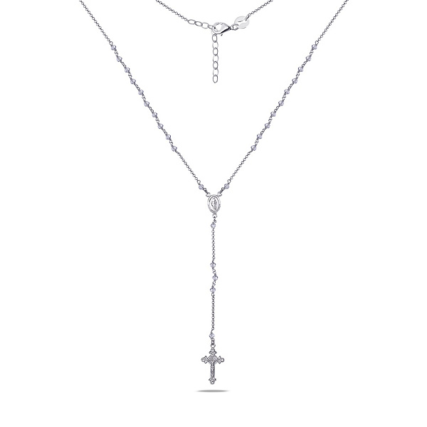 Срібне кольє Розарій з фіанітами (арт. 7507/899) – зображення 2