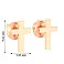Золотые серьги пусеты в форме крестиков (арт. 110472) – изображение 2