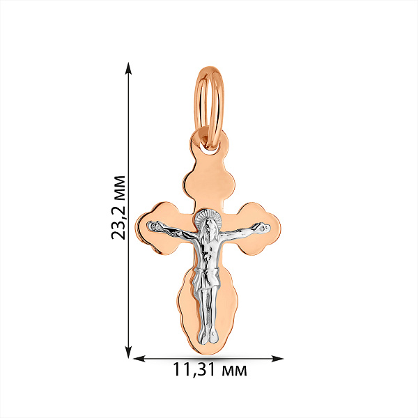 Золотий хрестик з розп'яттям (арт. 513900) – зображення 3