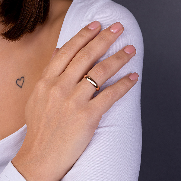 Классическое обручальное кольцо из золота (арт. 220100) – изображение 3