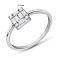 Серебрянное кольцо с россыпью фианитов (арт. 7501/8244) – изображение 2