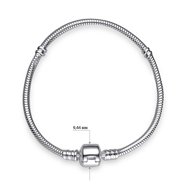 Срібний браслет для шармів (арт. 7509/741) – зображення 2