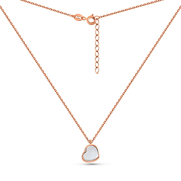 Кольє з червоного золота Серце з перламутром (арт. 352598п) – зображення 2