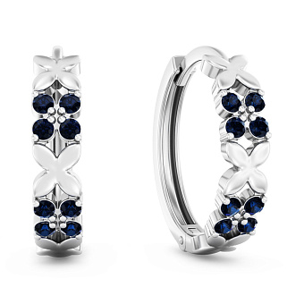 Золотые серьги с сапфирами (арт. 111292/1Пбс)