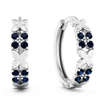 Золотые серьги с сапфирами (арт. 111292/1Пбс)