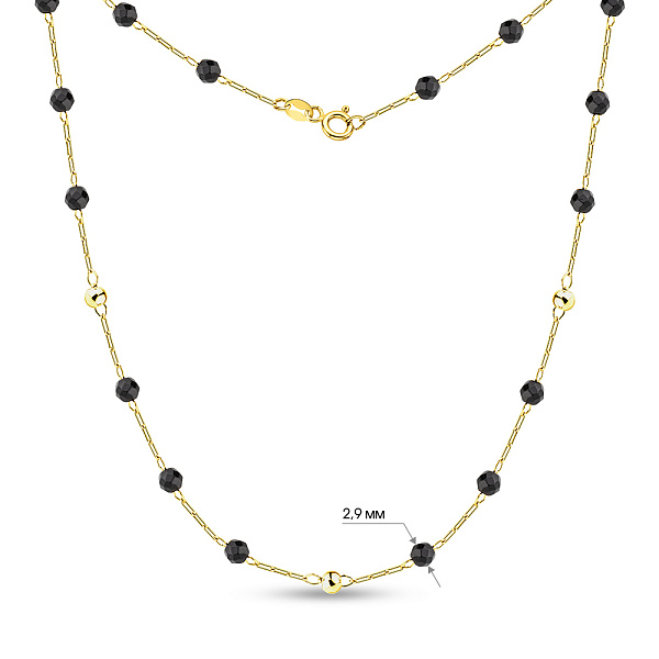 Кольє з жовтого золота з оніксом (арт. 352875жо) – зображення 4