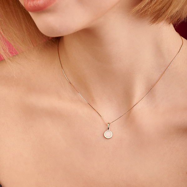 Золотая подвеска Лýна с эмалью (арт. 441081еп) – изображение 2