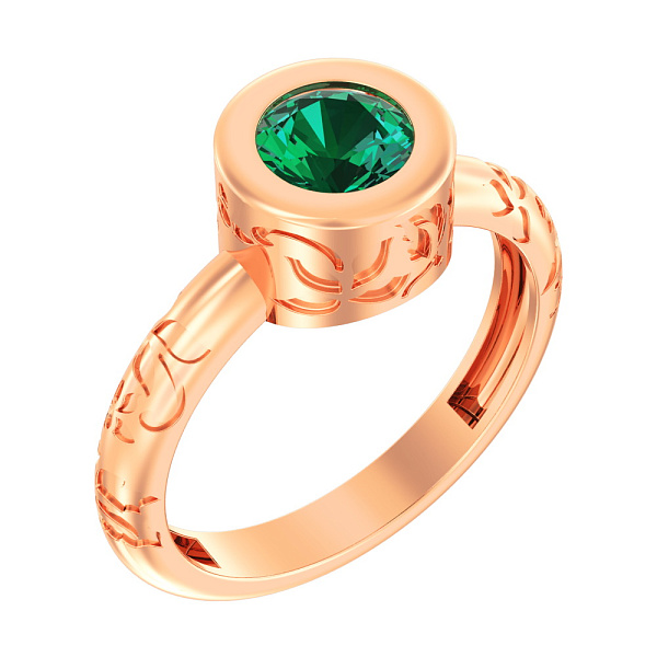 Золотое кольцо с кварцем (арт. 148600Пз) – изображение 1