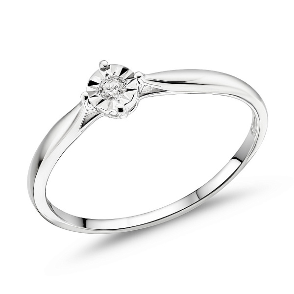 Каблучка з білого золота з діамантом (арт. К011729б) – зображення 1