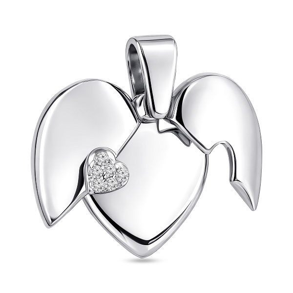 Срібний кулон для фото з фіанітами (арт. 7503/4617) – зображення 3