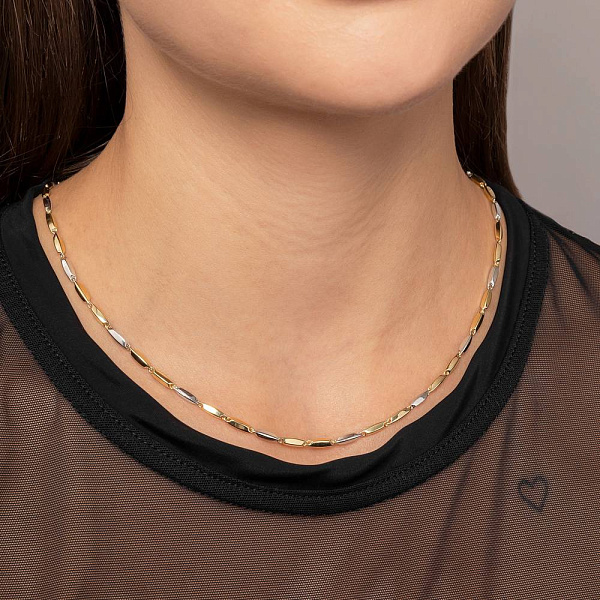 Ланцюжок з комбінованого золота (арт. 350825жр) – зображення 2