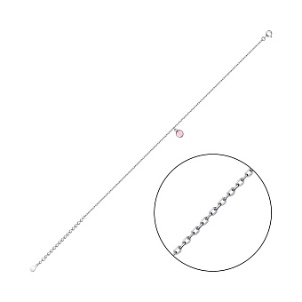 Фото Срібний браслет на ногу (арт. 7509/3505нер)