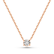 Фото Золотое колье с бриллиантом (арт. Ц011694010)
