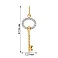 Подвеска «Ключик» из желтого золота с фианитами (арт. 423034ж) – изображение 2