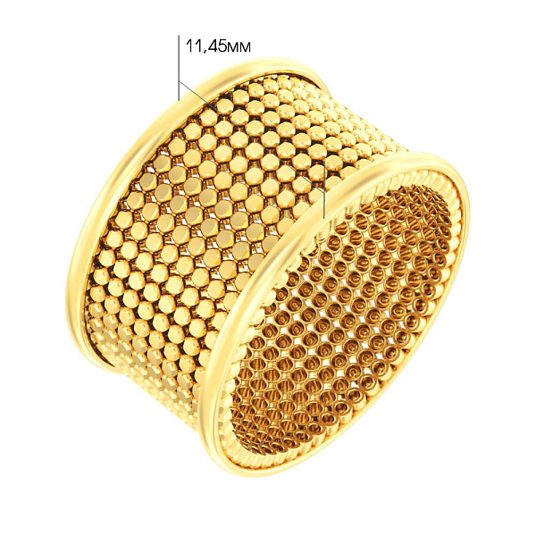 Широкое кольцо Francelli из желтого золота (арт. 140971ж) – изображение 5