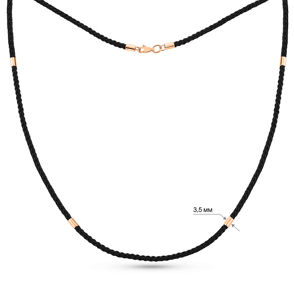 Шелковый шнурок с золотыми вставками (арт. 11203-11) – изображение 4