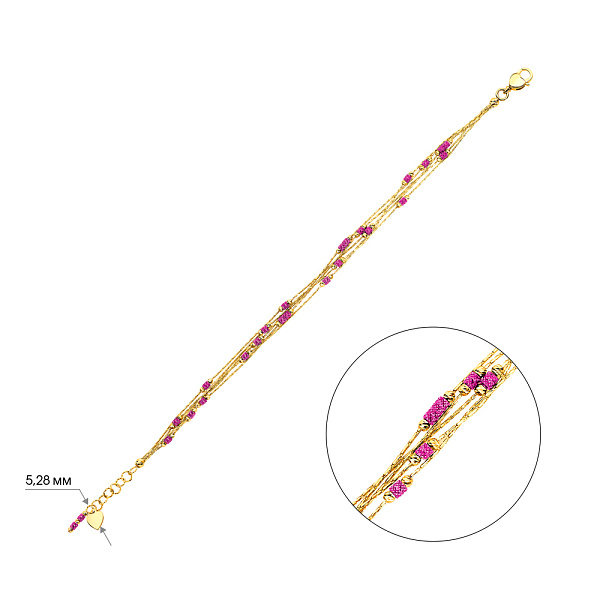 Золотий браслет Francelli (арт. 325046жмлн) – зображення 3