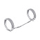 Двойное серебряное кольцо с цепочкой и фианитами (арт. 7501/6941) – изображение 1