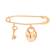 Булавка «Ключик от сердца» из красного золота (арт. 280191)