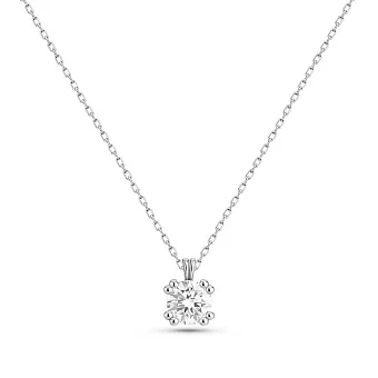 Кольє з білого золота з діамантом (арт. Ц011165020б)
