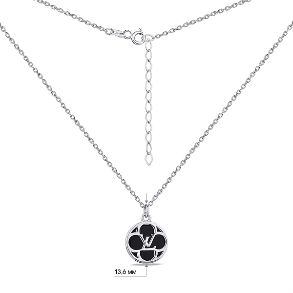 Серебряное колье с ониксом (арт. 7507/1690о) – изображение 3