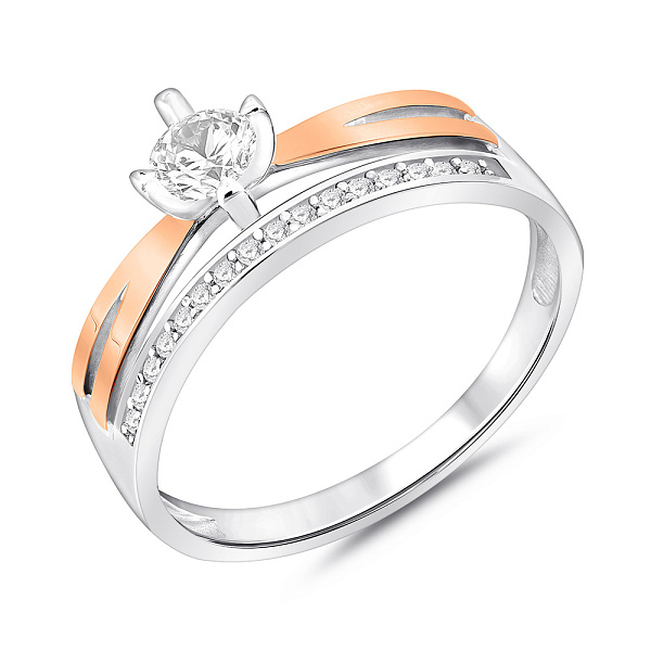 Серебряное кольцо с фианитами (арт. 7201/1677К) – изображение 1