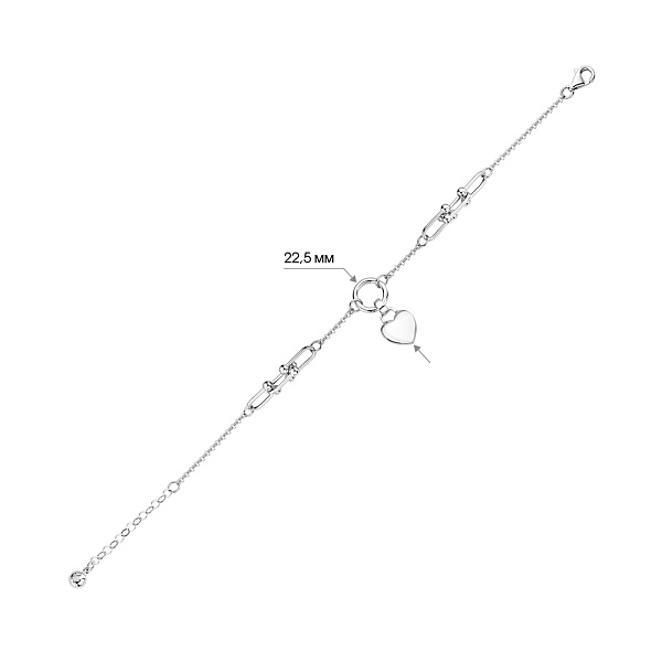 Золотой браслет с подвеской (арт. 326737б) – изображение 2