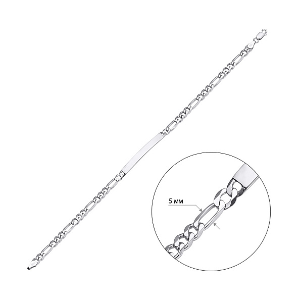 Серебряный мужской браслет на руку (арт. 7509/491) – изображение 2