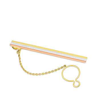 Зажим для галстука из комбинированного золота (арт. 200113жкр)