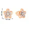 Золоті сережки пусети «Квіточки» з фіанітами (арт. 110576) – зображення 2