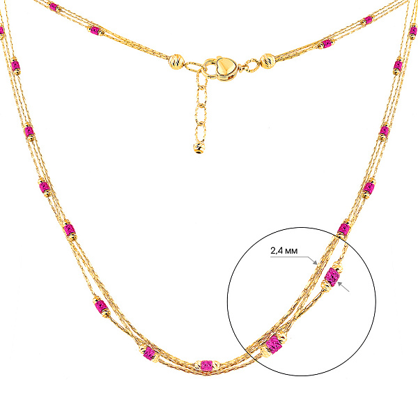 Колье из желтого золота Francelli (арт. 352449жмлн) – изображение 4