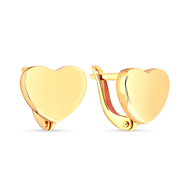 Сережки з жовтого золота «Сердечка» (арт. 105477ж) – зображення 1