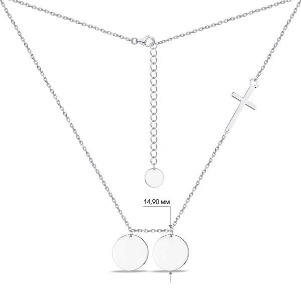 Серебряное колье «Монеты» (арт. 7507/1090) – изображение 3