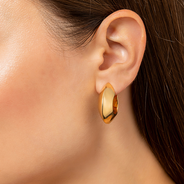 Серьги-кольцо Francelli из желтого золота (арт. е1092007ж) – изображение 2