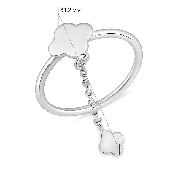 Серебряное кольцо Клевер (арт. 7501/2325) – изображение 4